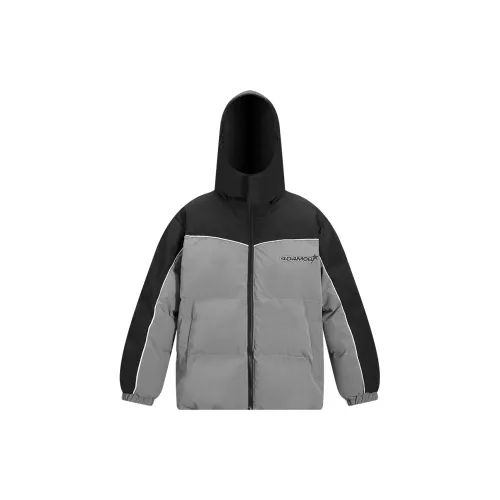 404MOB GANG Puffer Jackets Unisex Gray/Black