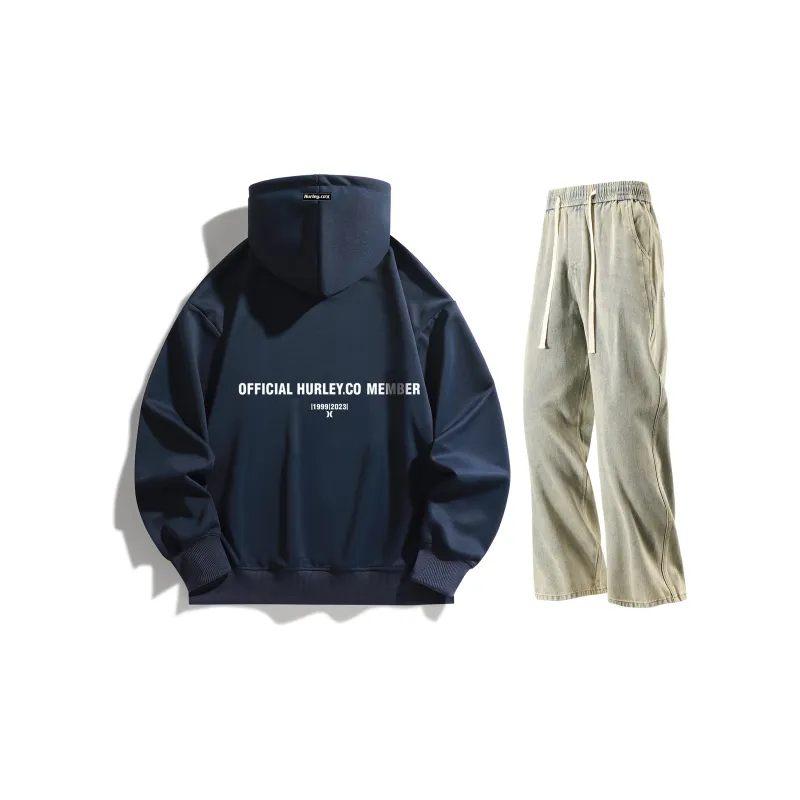 Hurley Sweatshirt Sets Unisex-39