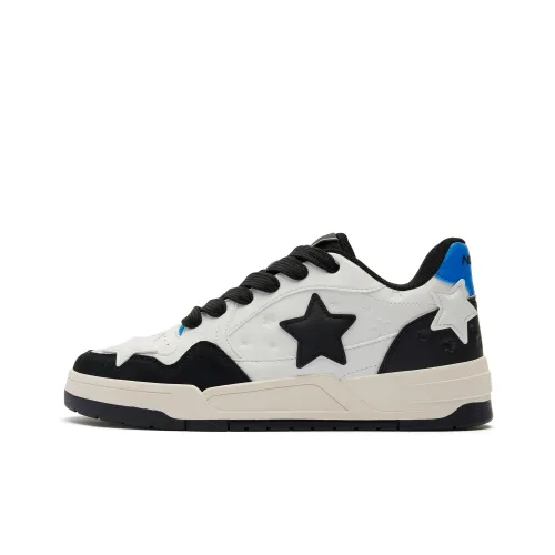 QIAODAN Skateboard Shoes Men Low Top White Blue