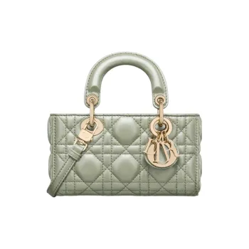 DIOR Lady D-JOY Sheepskin Crossbody Handbags Extra Mini Women's Light Cactus Green
