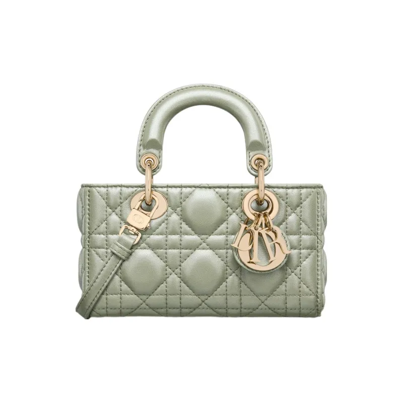 DIOR Lady D-JOY Sheepskin Crossbody Handbags Extra Mini Women's Light Cactus Green-0
