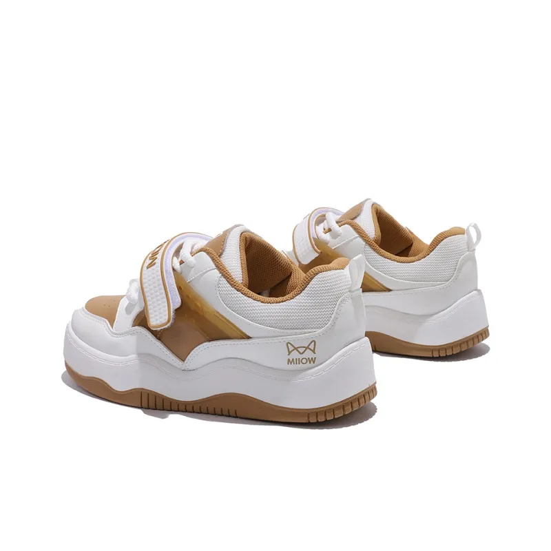 MIIOW Trend Party Series Coverage Wear Resistant Lightweight Height Increasing Low Top Skateboard Shoes Women's-19