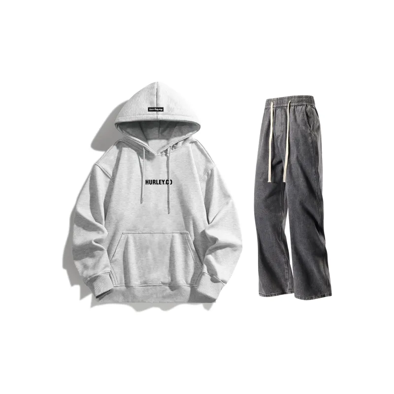 Hurley Sweatshirt Sets Unisex-27