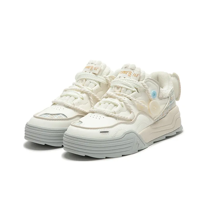361° Trajectory 5.0 Wear Resistant Slip Resistant Low Top Skateboard Shoes Women's Feather White-2