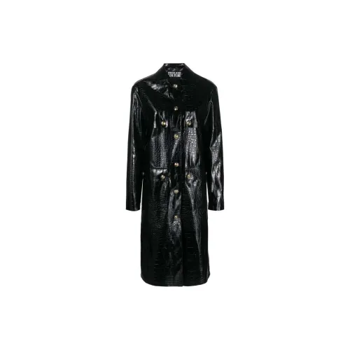 VERSACE JEANS COUTURE Trench Coats Women's Black