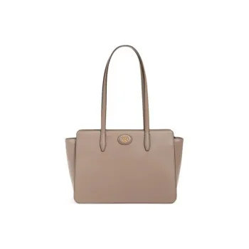 TORY BURCH Robinson Litchi Grain Leather Tote Bag Shopping Bag Handbag Shoulder Bag Women's Light Umber