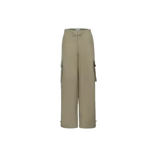 URBAN REVIVO Casual Pants Women's Khaki Green