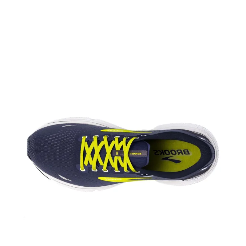 Brooks Ghost 15 Cushioning And Breathable Low Top Casual Running Shoes Men's Dark Blue-2