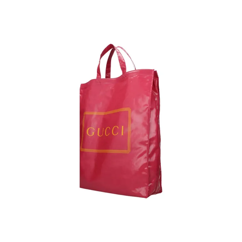GUCCI Coated Cotton Fabric Tote Bag Shopping Bag Handbag Medium Size Unisex Pink-4
