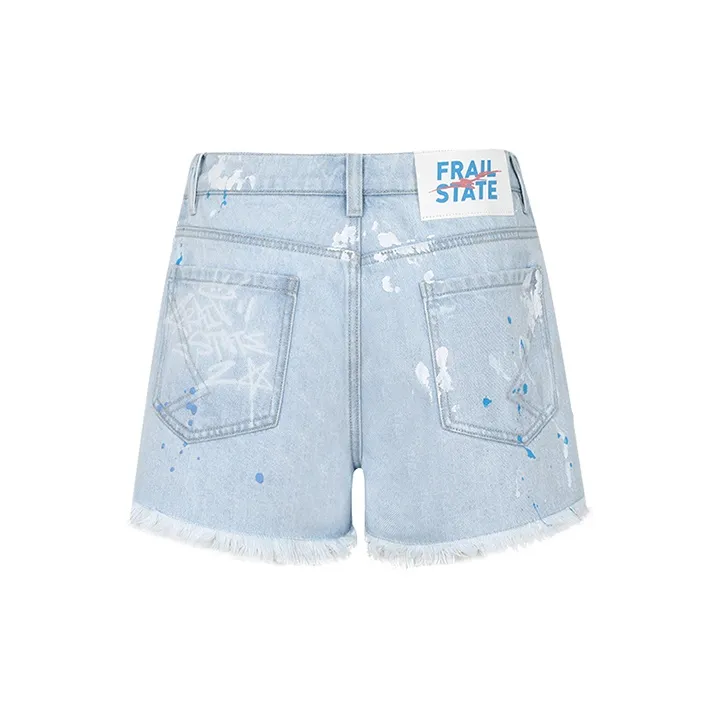FRAIL STATE Denim Shorts Women's Light Blue-1