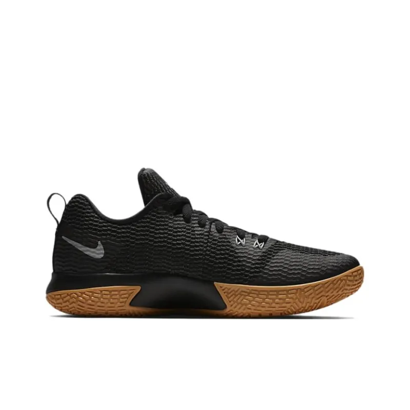 Nike Zoom Live 2 EP Cushioning, Slip Resistant, And Abrasion Resistant Low Top Basketball Shoes Men's Black Umber-1