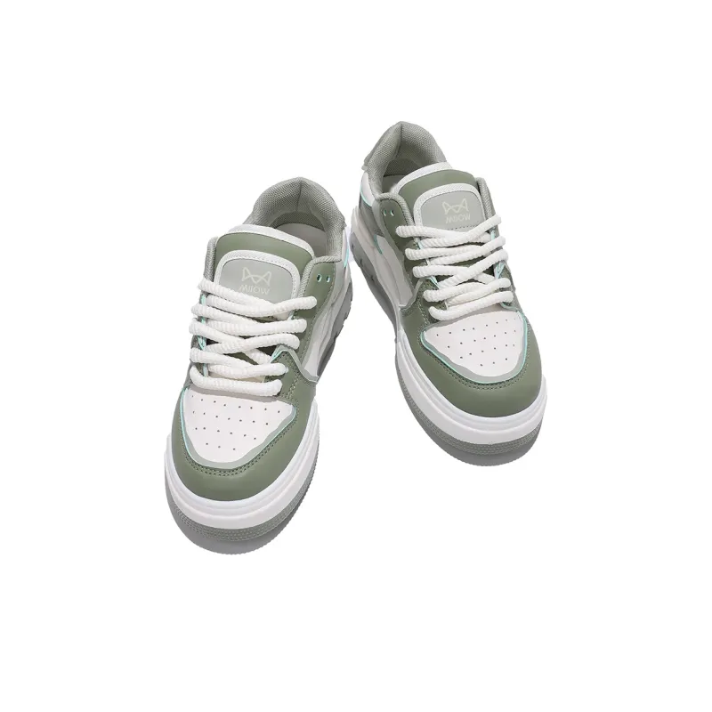 MIIOW Trend Party Series Coverage Wear Resistant Height Increasing Low Top Skateboard Shoes Women's-3