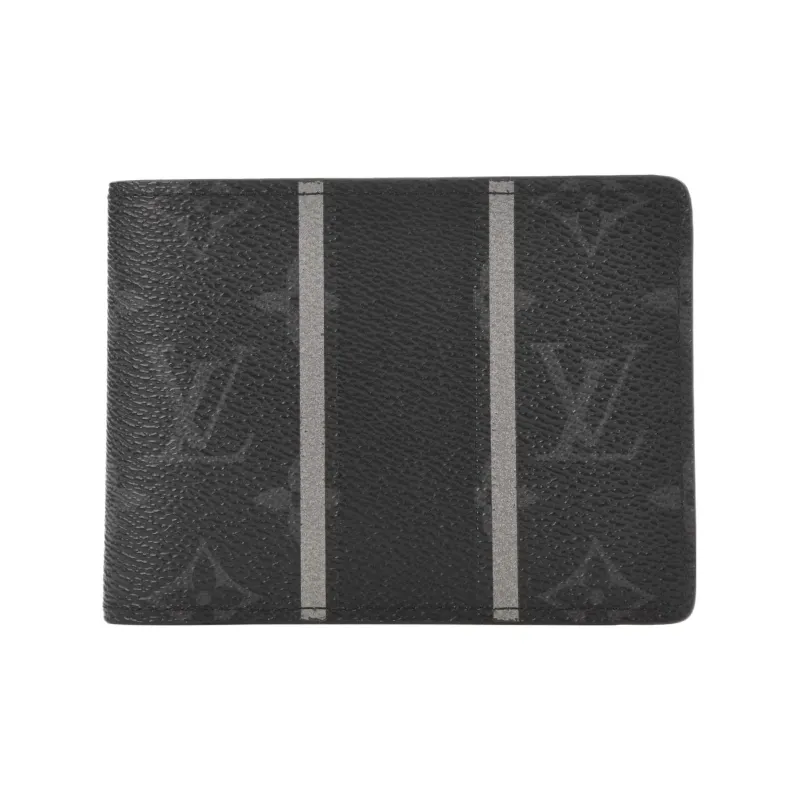 LOUIS VUITTON Coated Canvas Wallet Regular Unisex Black-0
