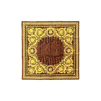 VERSACE Baroccodile Printed Square Shape Scarf