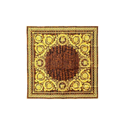 VERSACE Baroccodile Printed Square Shape Scarf