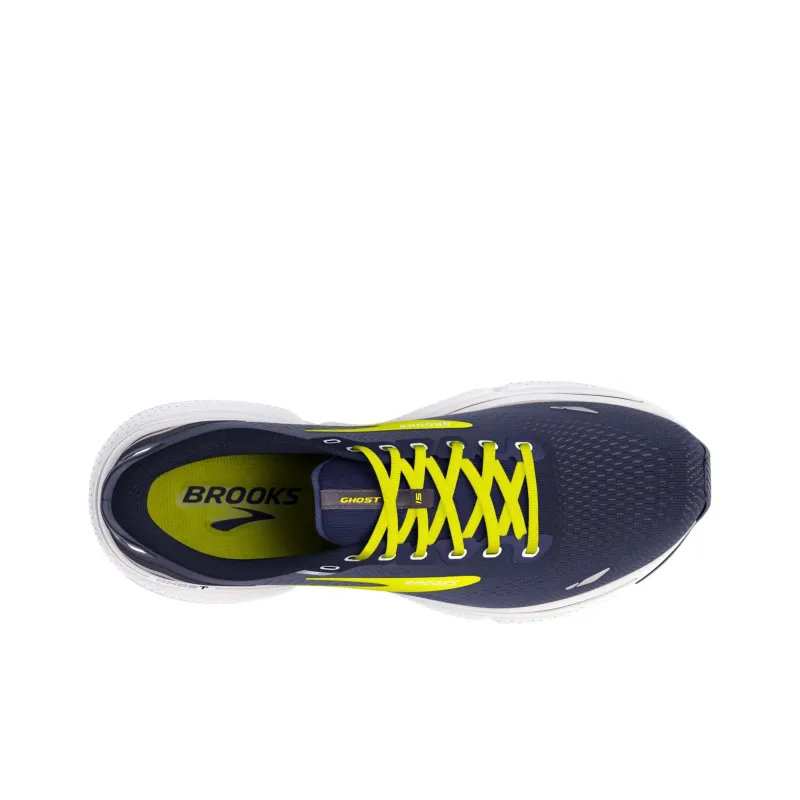 Brooks Ghost 15 Cushioning And Breathable Low Top Casual Running Shoes Men's Dark Blue-4