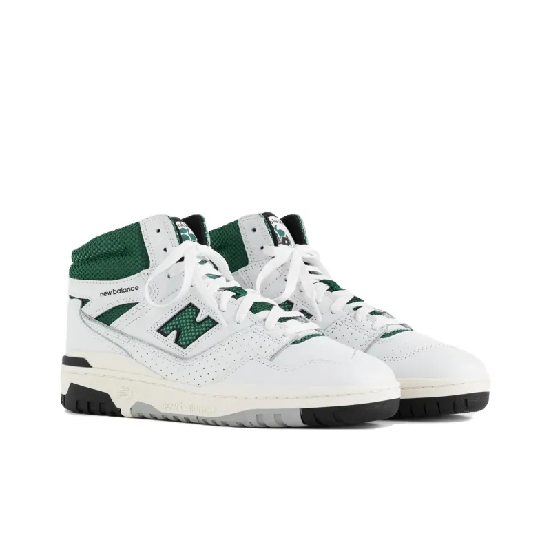 AIME LEON DORE x New Balance NB 650 Slip Resistant Mid Top Vintage Basketball Shoes Unisex White Green-2