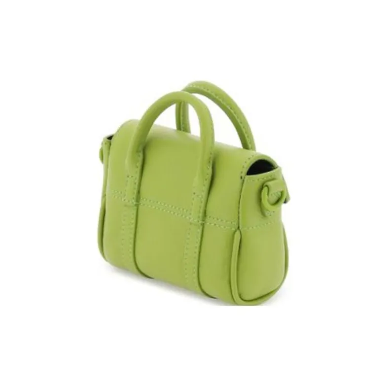 Mulberry Bayswater Grained Calfskin Shoulder Bag Crossbody Bag Handbag Extra Mini Women's Moss Green-4