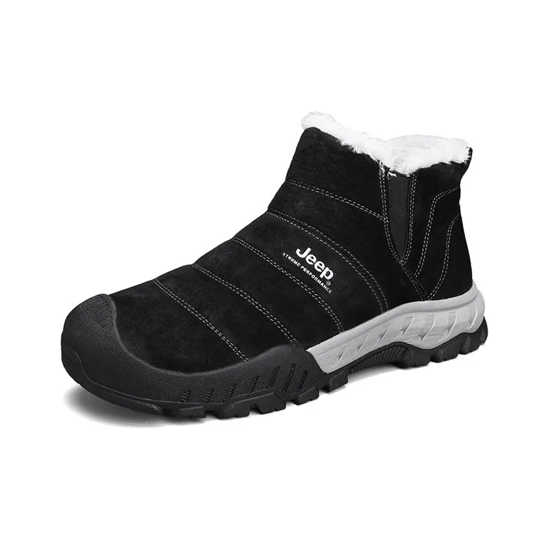 Jeep Durable Warm Ankle Length Outdoor Shoes Men's Black-2