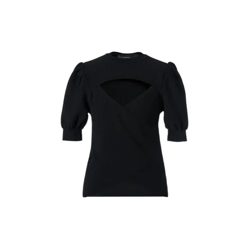 PushBUTTON T-Shirts Women's Black