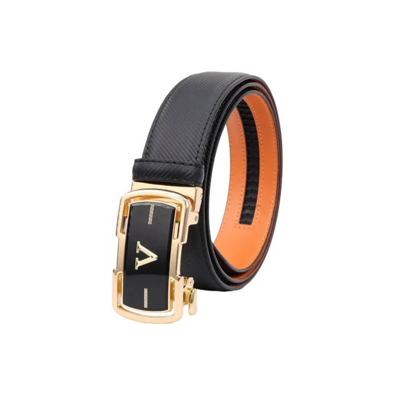 NINE NAIL 9 Section Spike V Shaped Victory Loop Automatic Buckle Leather Belts Men's Width  3.5cm-10