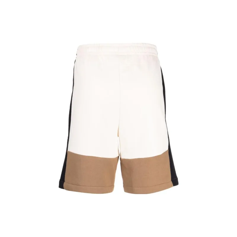 LACOSTE Colour-block Cotton Blend Track Shorts-1