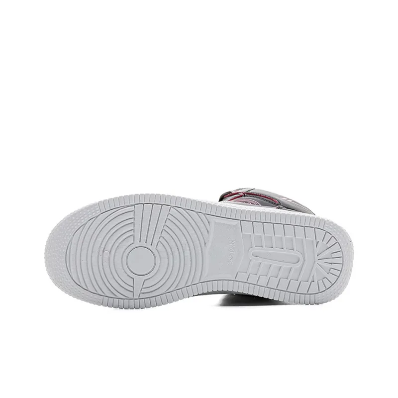 Warrior Warrior High Top Skateboard Shoes Men's Black Red-4