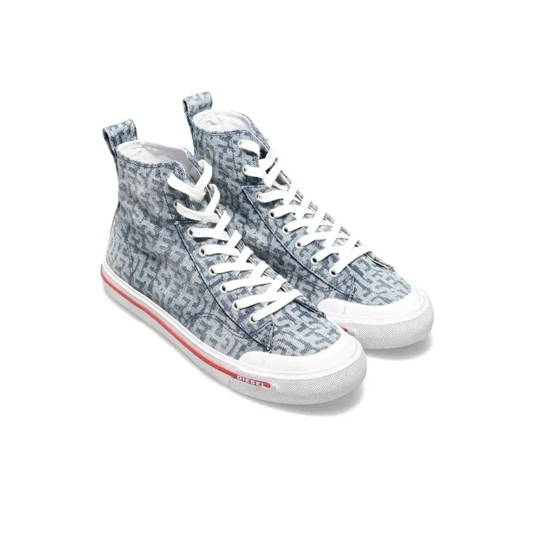 Atmos x DIESEL S Athos Mid Lightweight High Top Skateboard Shoes Men's Blue-1