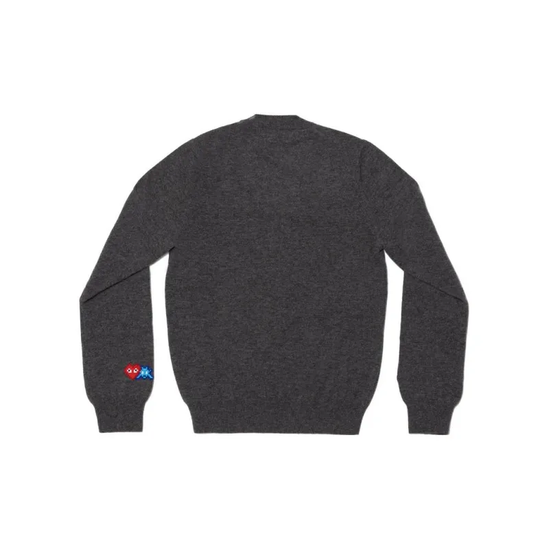 CDG Play Sweaters Women's Dark Gray-1