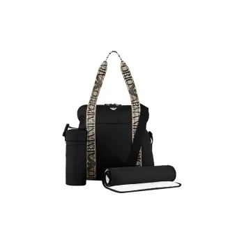 EMPORIO ARMANI Recycled Nylon Maternity And Baby Bag One Shoulder Handbag Women's Black