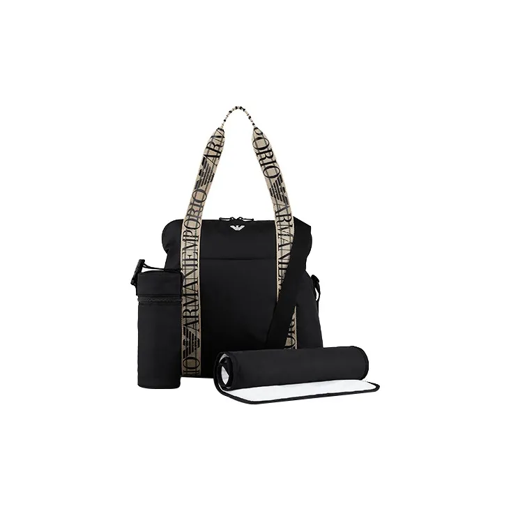 EMPORIO ARMANI Recycled Nylon Maternity And Baby Bag One Shoulder Handbag Women's Black-0