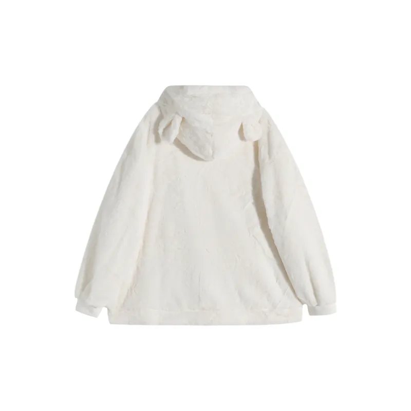 MKBY Velvet feel Coat Women's White-1