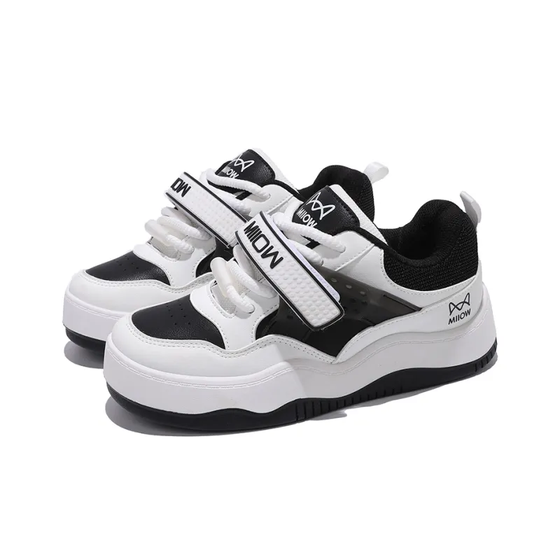 MIIOW Trend Party Series Coverage Wear Resistant Lightweight Height Increasing Low Top Skateboard Shoes Women's-3