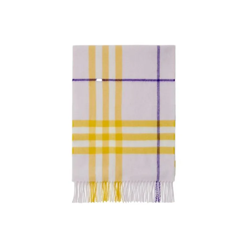 Burberry Checked Fringed Edge Scarf-0