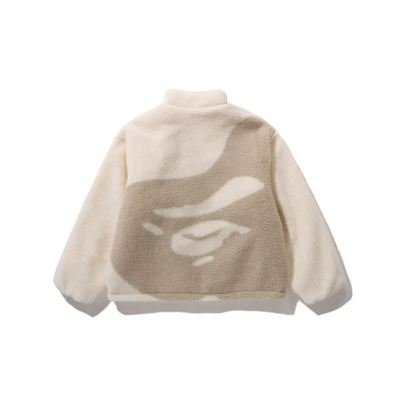 Bape Tonal Solid Camo Sherpa Reversible Jacket-1