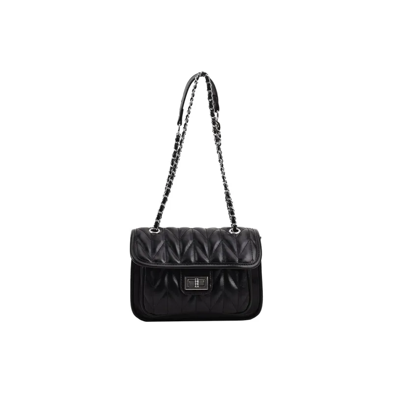 NOMK PU Crossbody Bag, Shoulder Bag Regular Women's White/Silver/Black/Pink-0