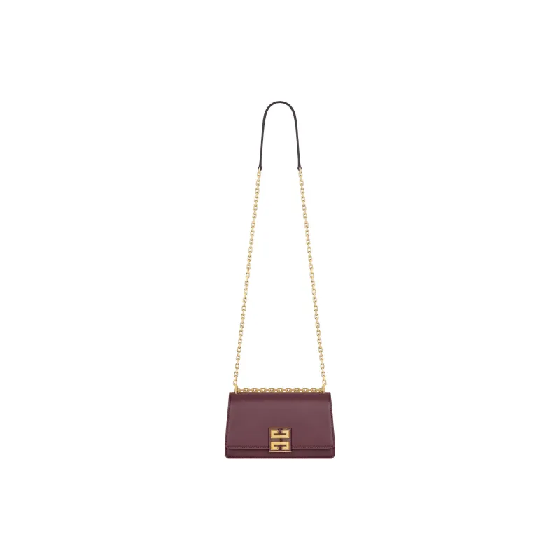 GIVENCHY Calfskin Shoulder Bag Crossbody Bag Small Size Women's Rogue Red-1