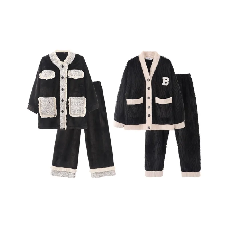 Chun Xi Pajama Set Unisex French Inspired Black Shades-0