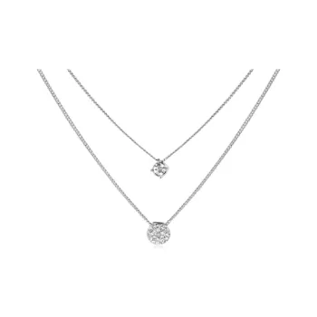 GIVENCHY Faux Crystal Necklaces Women's Silver