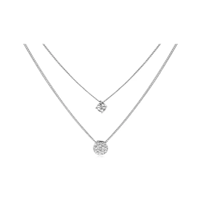 GIVENCHY Faux Crystal Necklaces Women's Silver-0