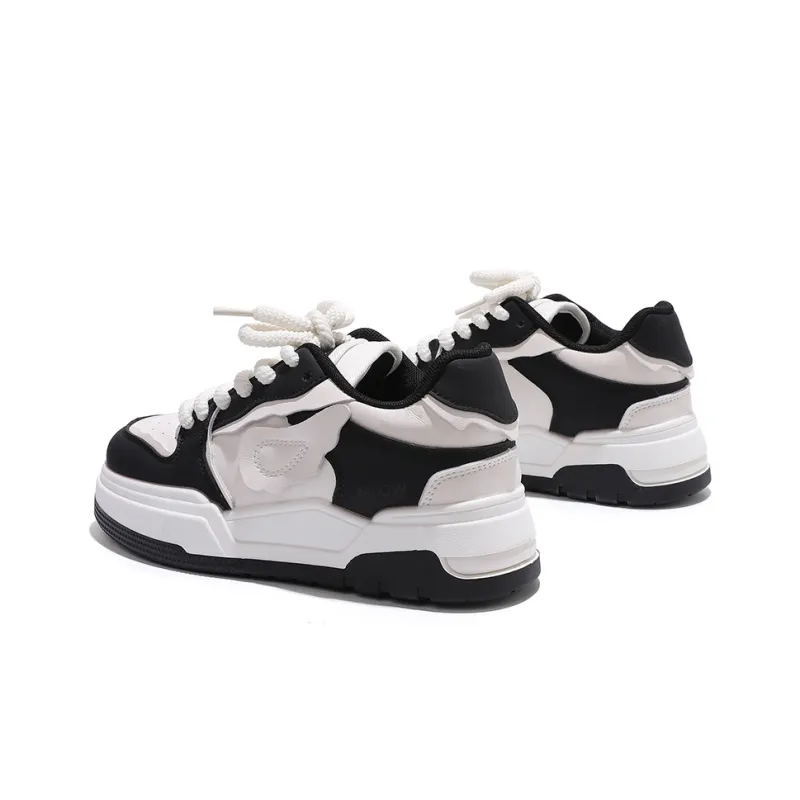 MIIOW Trend Party Series Coverage Wear Resistant Height Increasing Low Top Skateboard Shoes Women's-16