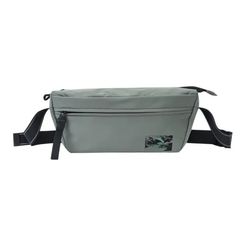 Anta Fabric Sling Bag Crossbody Bag Shoulder Bag Unisex Asphalt Gray