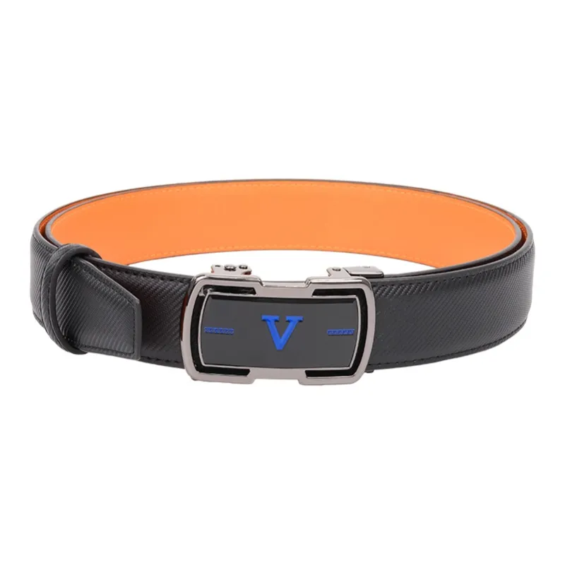 NINE NAIL 9 Section Spike V Shaped Victory Loop Automatic Buckle Leather Belts Men's Width  3.5cm-5