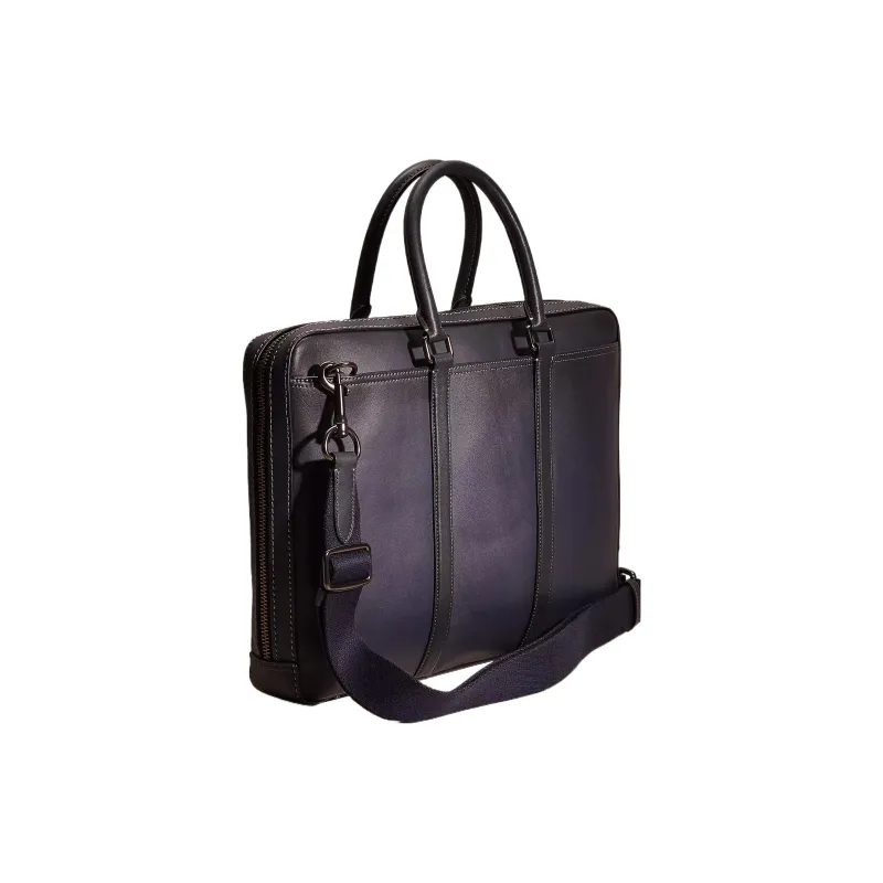 COACH Metropolitan Glove Tanning Laptop Bag Briefcase Handbag Large Size Men's Midnight Navy Matte Black Copper-1