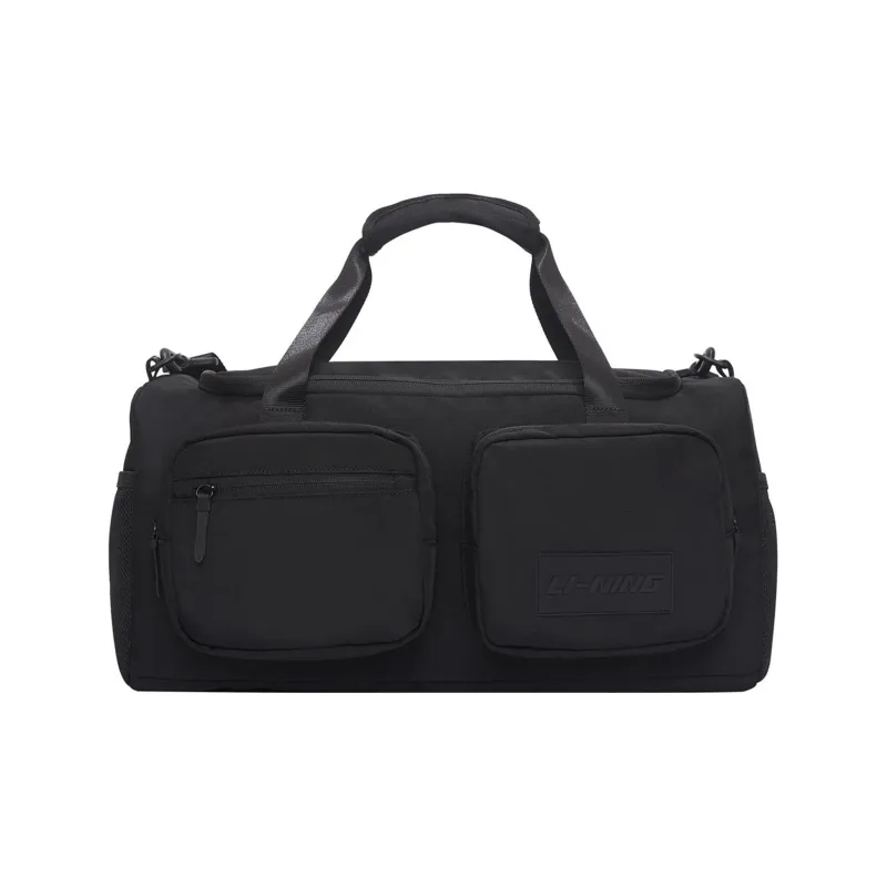 LiNing Sports Life Collection Fabric Bucket Bag, Gym Bag, Shoulder Bag, Crossbody Bag, Handbag, Travel Bag Unisex Black-0