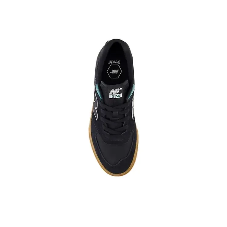 New Balance NB 574 Wear-resistant And Lightweight Low-Top Skateboard Shoes Unisex Black-3
