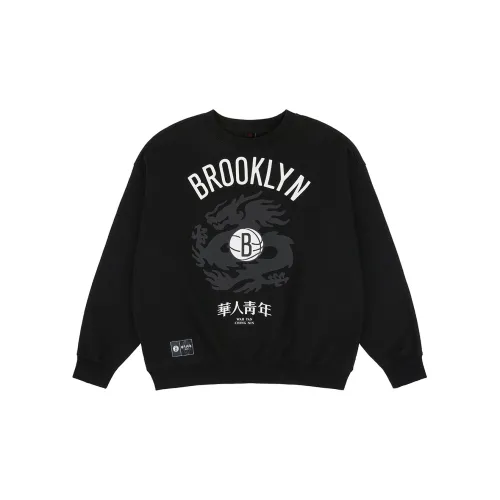 OCCUPY Chinese Youth X Brooklyn Nets Co-branded Model Sweatshirts Men Black