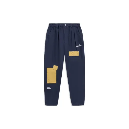 LINING Skateboard Casual Pants Men Deep Battleship Blue