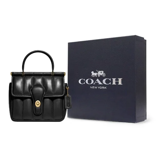 COACH Willis Leather Handbag Shoulder Bag Crossbody Bag Small Size Women's Black-6