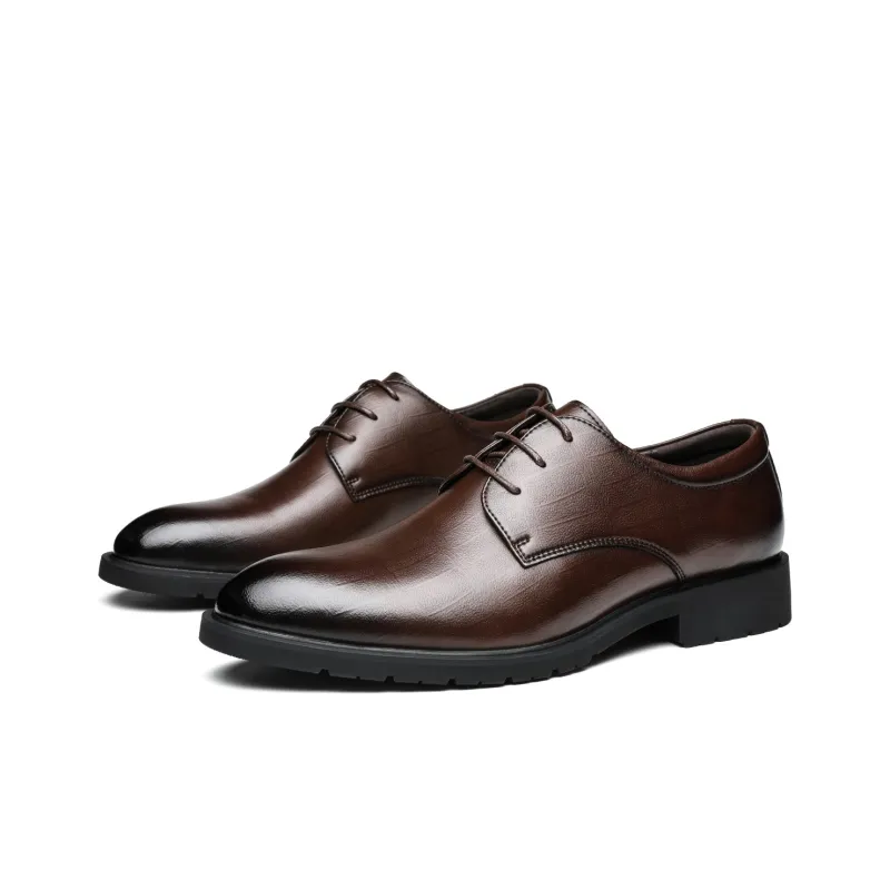 CHINT Dress Shoes Men Low Top Black, Dark Brown-17